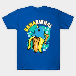 Banana Narwhal Banarwhal Funny Food Creatures T-Shirt